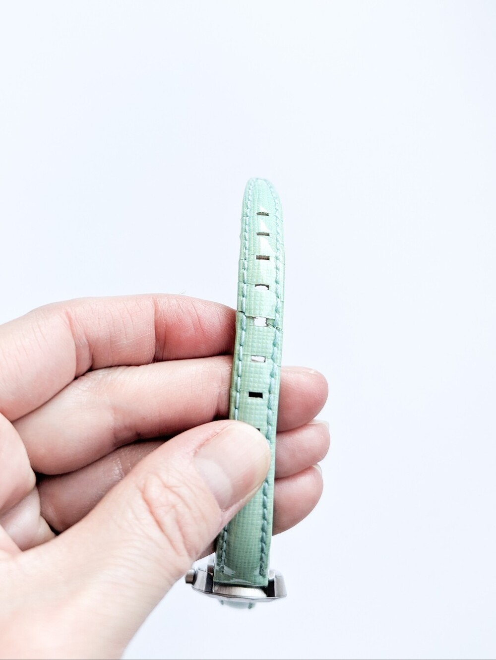 Nixon Wrist Rocket The Mini B Analog Leather Watch - Mint Green - Picture 9 of 14